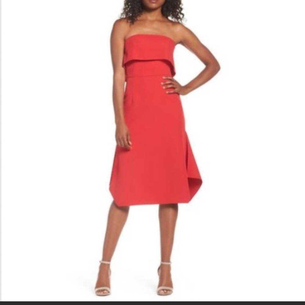 Chelsea28 Aurora rose crepe popover dress